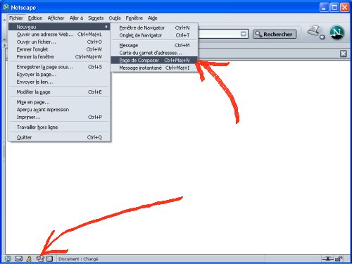 ouvrir Netscape Composeur