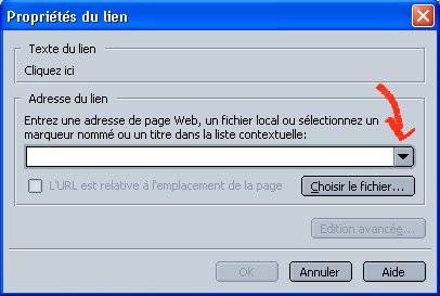 Propriété du lien